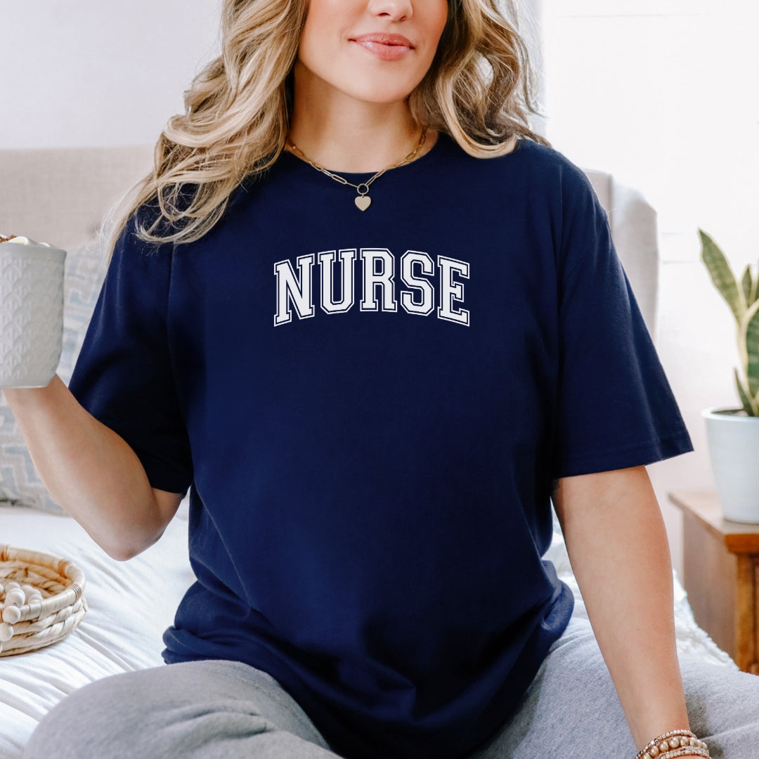 College Font "Nurse" Design Unisex T-shirt