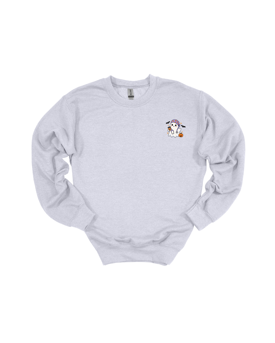 Halloween Ghost Cute Pumpkin Crewneck Sweatshirt Unisex