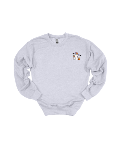 Halloween Ghost Cute Pumpkin Crewneck Sweatshirt Unisex
