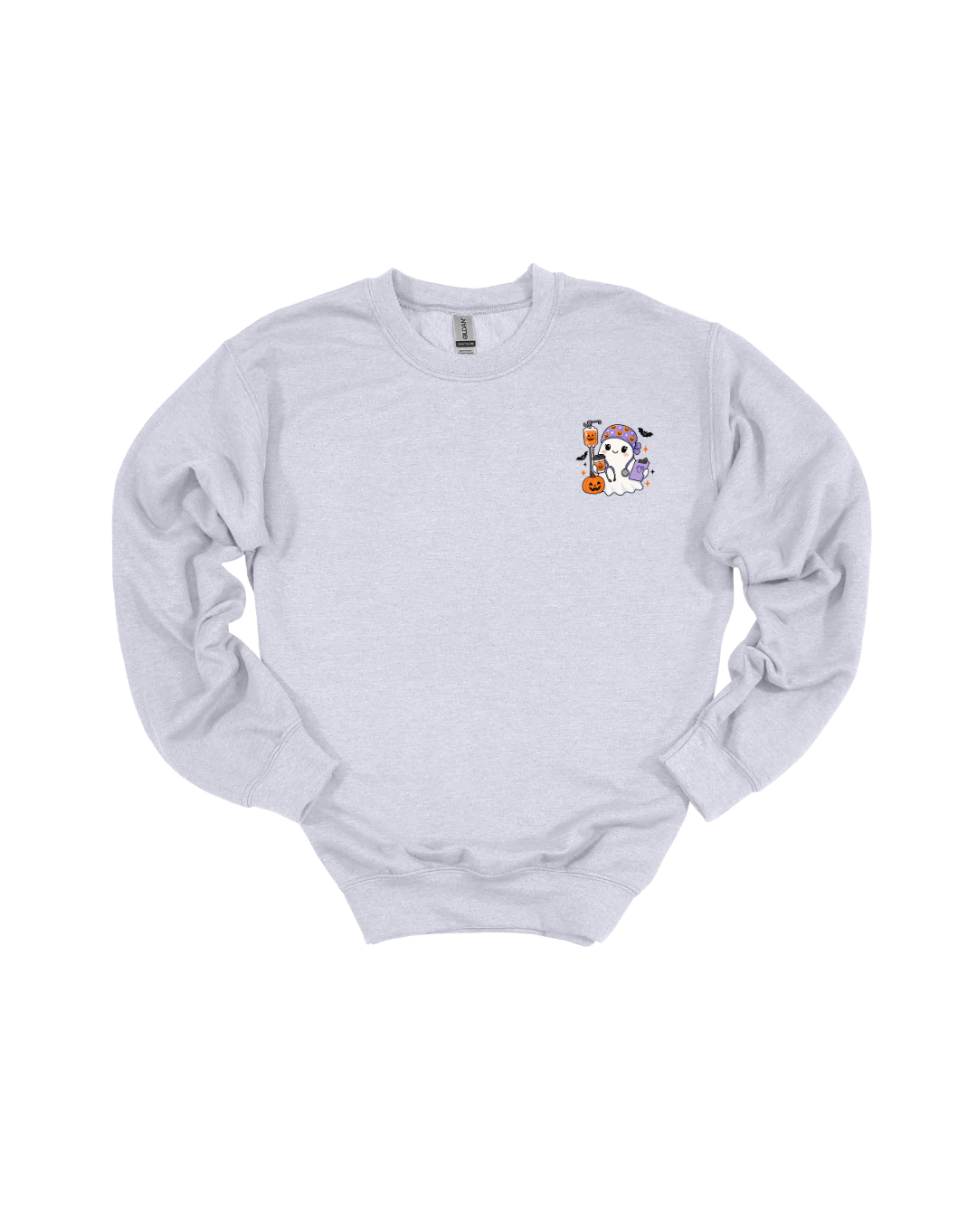 Cute IV Halloween Pumpkin Ghost Crewneck Unisex