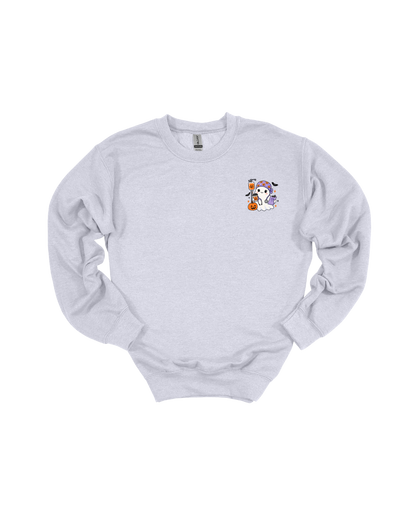 Cute IV Halloween Pumpkin Ghost Crewneck Unisex