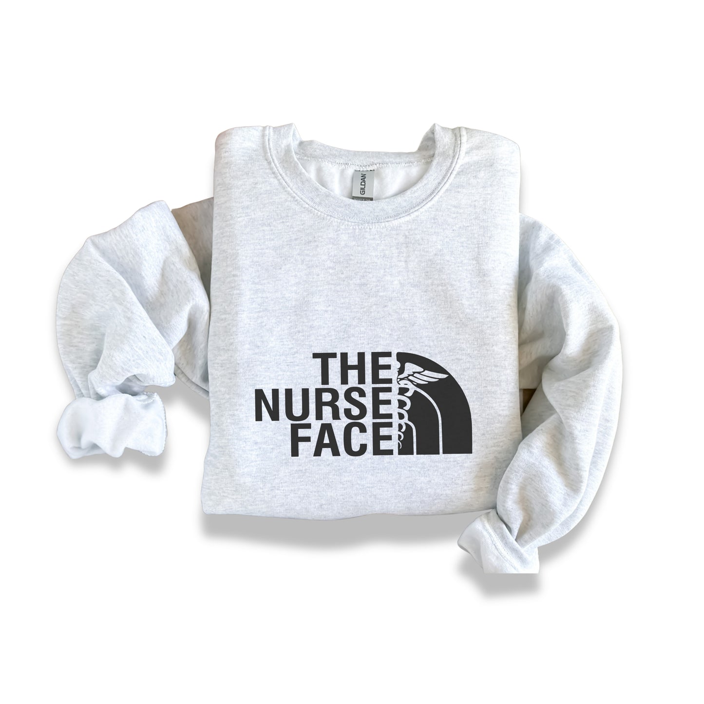 The Nurse Face Black Crewneck Sweatshirt Unisex