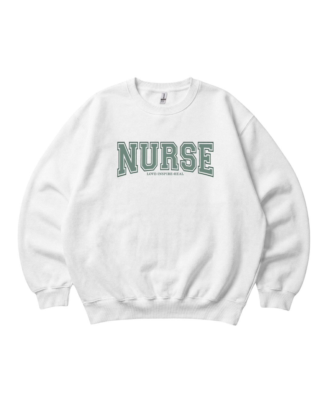 Nurse Love Inspire Heal Crewneck Sweatshirt Unisex