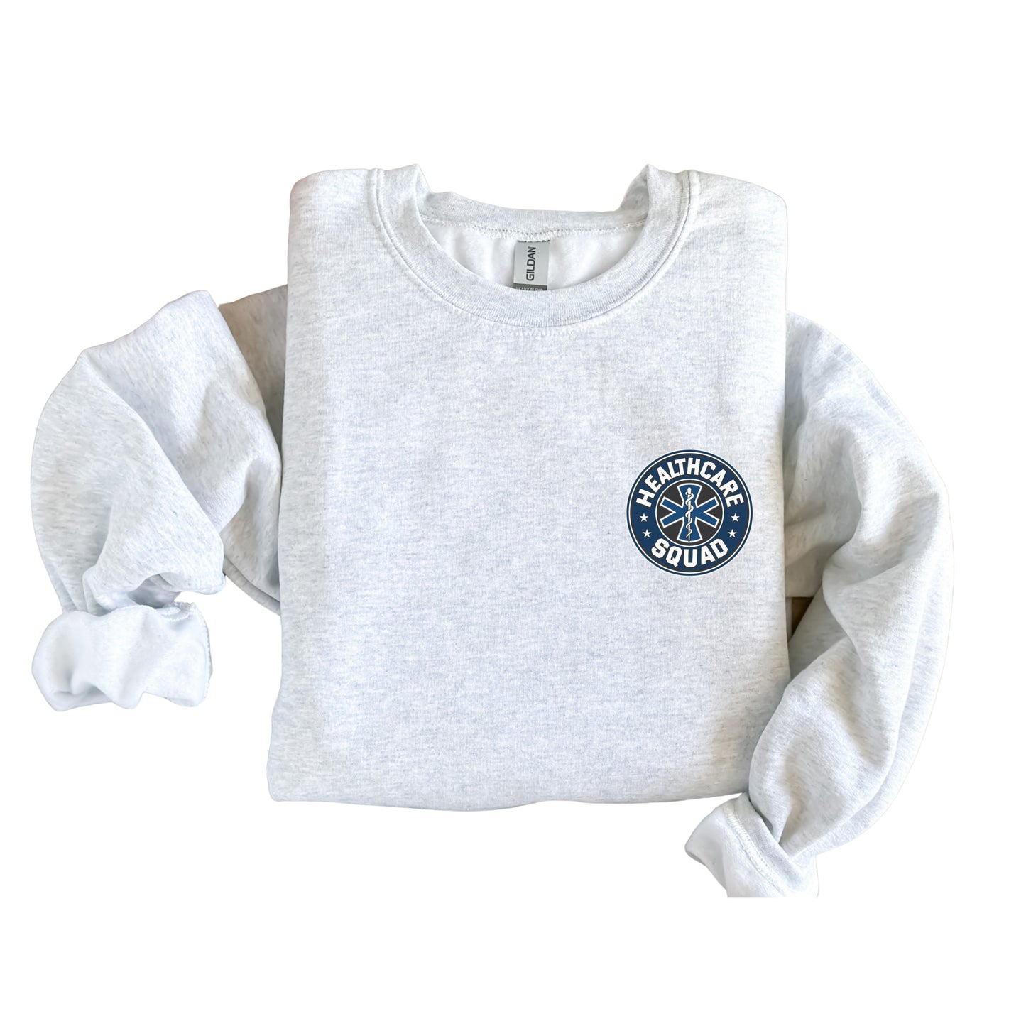 Healthcare Squad Left Chest Design Crewneck Sweatshirt Unisex