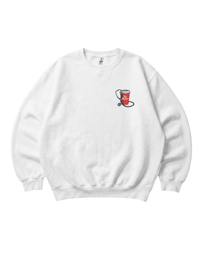 Tims Coffee and Stethoscope Crewneck Sweatshirt Unisex