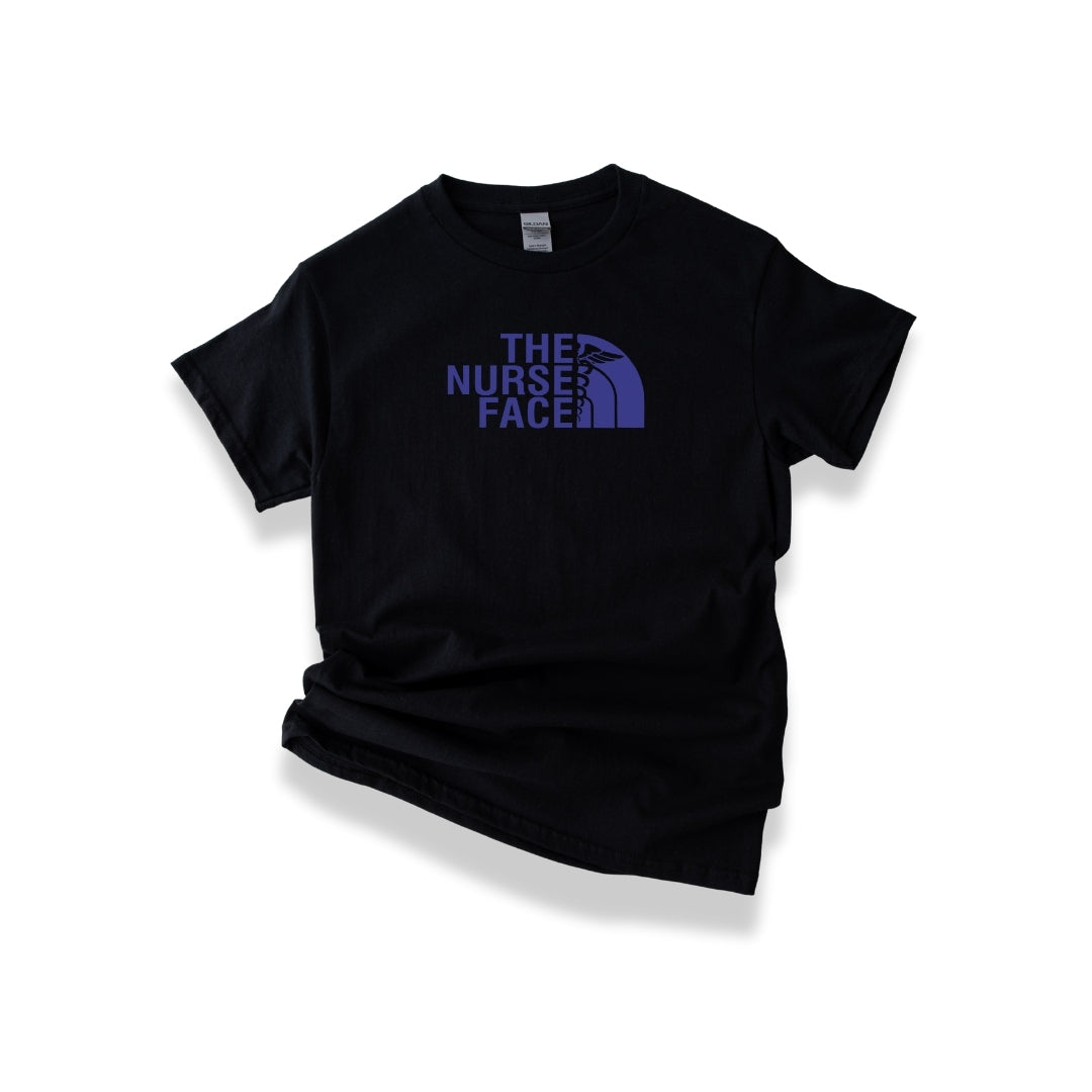 The Nurse Face T-shirt with Blue Design Unisex