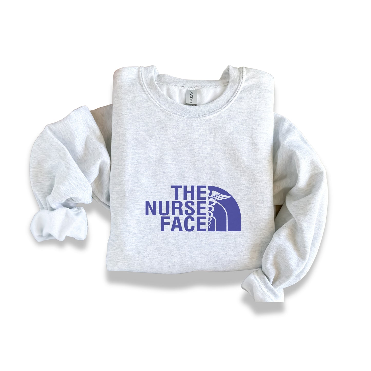 The Nurse Face Blue Crewneck Sweatshirt Unisex