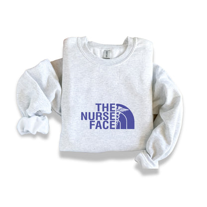 The Nurse Face Blue Crewneck Sweatshirt Unisex