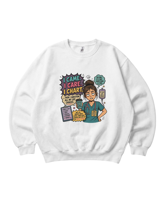 Nurse Comic Style Crewneck Sweatshirt Sublimation