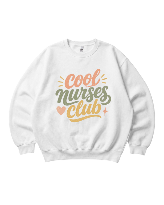 Retro Cool Nurses Club Crewneck Sweatshirt Unisex Sublimation