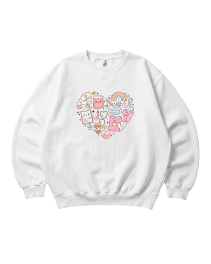 Healthcare Heart Crewneck Sweatshirt