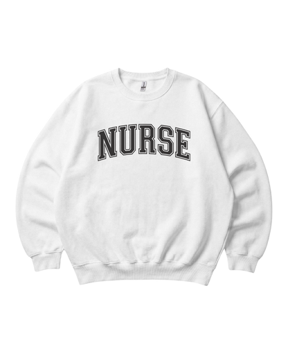 Nurse College Font Crewneck Sweatshirt Unisex