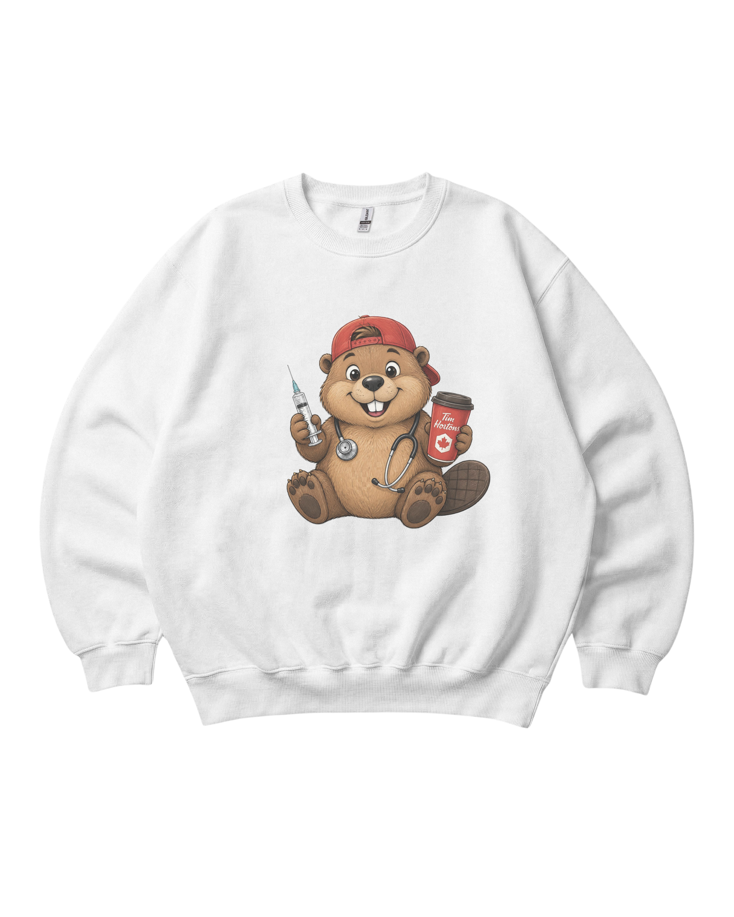 Nurse Beaver Crewneck Sweatshirt Unisex Sublimation