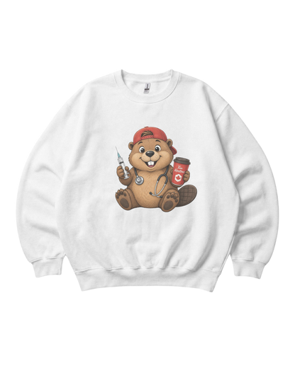 Nurse Beaver Crewneck Sweatshirt Unisex Sublimation