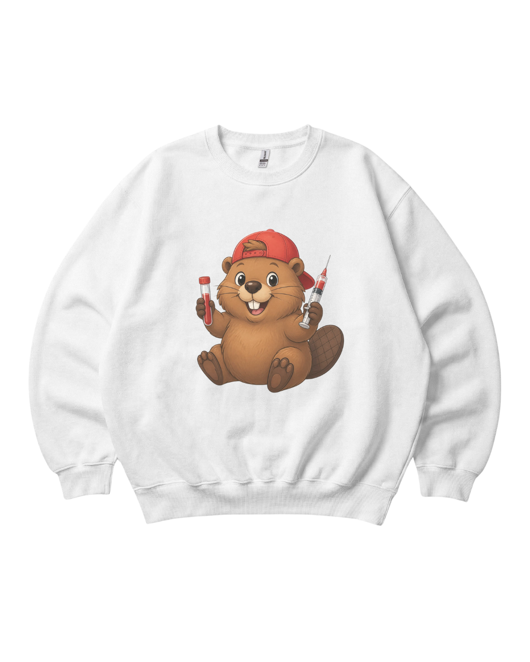Phlebotomist Beaver Crewneck Sweatshirt Unisex Subimation