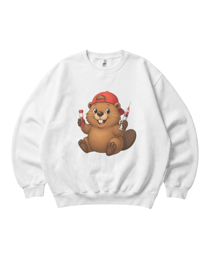 Phlebotomist Beaver Crewneck Sweatshirt Unisex Subimation