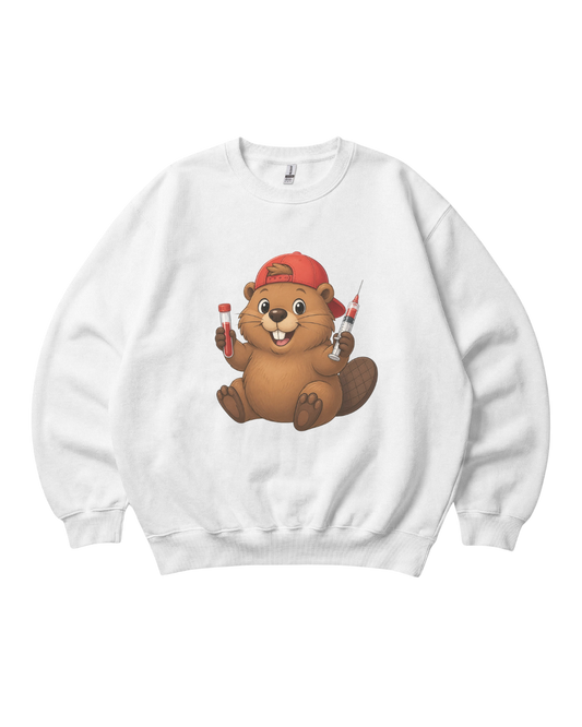 Phlebotomist Beaver Crewneck Sweatshirt Unisex Subimation