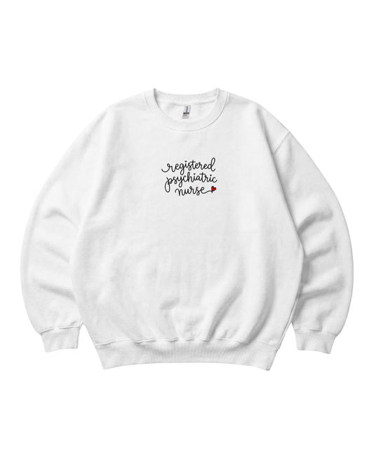 RPN Pysch Nurse Cursive Design Crewneck Sweatshirt