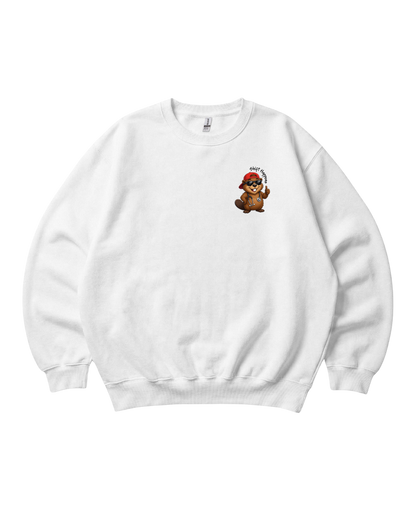 Shift Happens Beaver Design Crewneck Sweatshirt Unisex