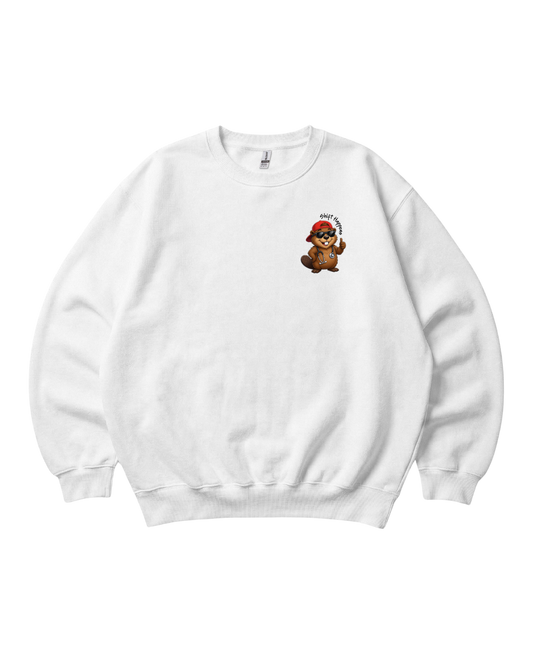 Shift Happens Beaver Design Crewneck Sweatshirt Unisex
