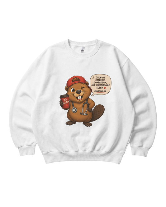 Funny Beaver Nurse Crewneck Sweatshirt Unisex Sublimation