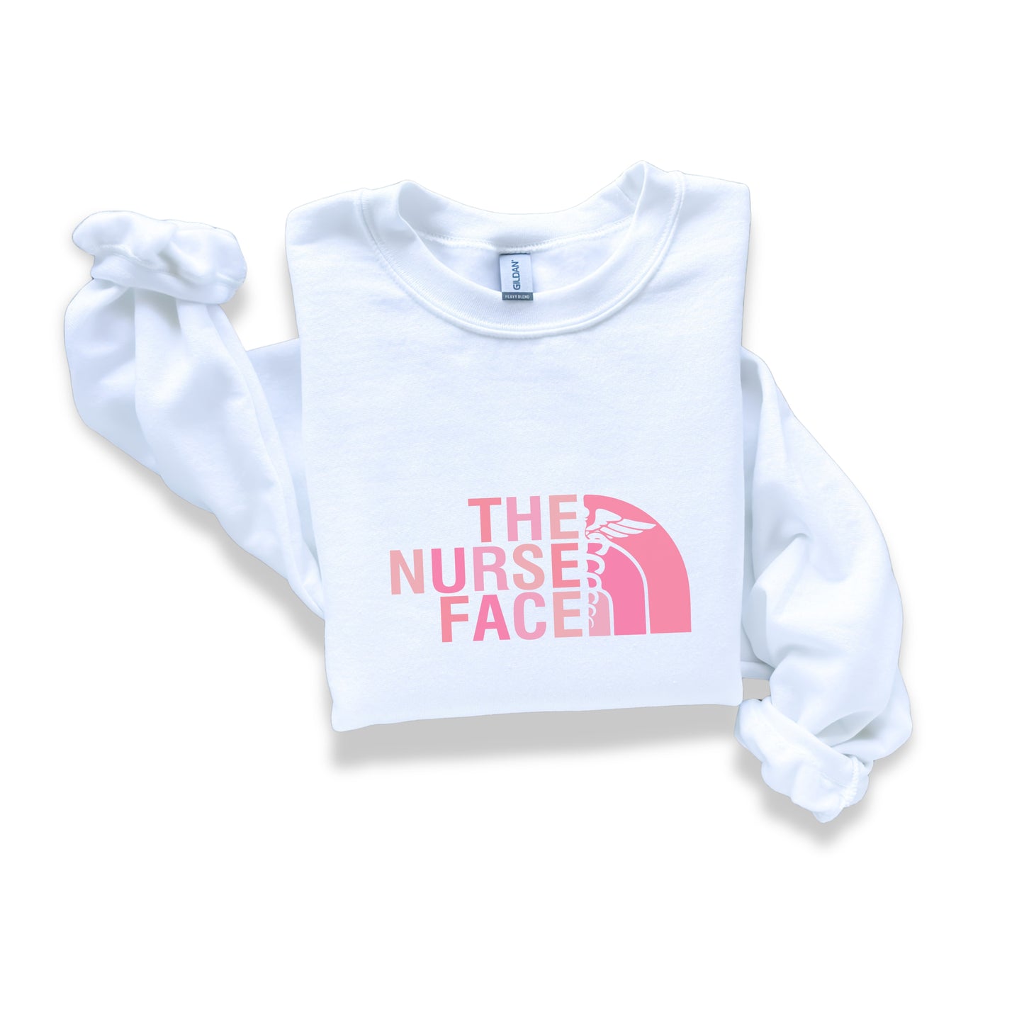 The Nurse Face Pink Crewneck Sweatshirt Unisex