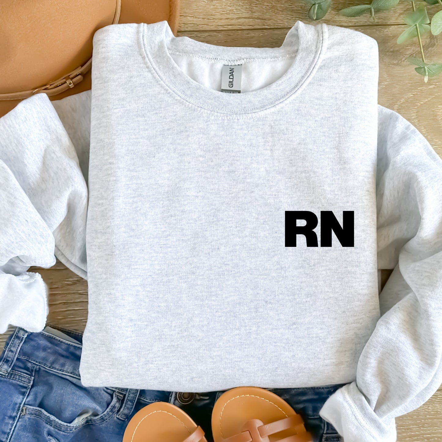 RN Crewneck Sweatshirt Minimalist Unisex