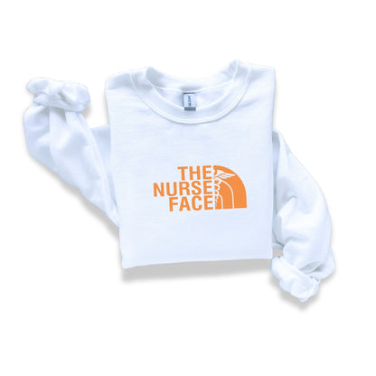 The Nurse Face Orange Crewneck Sweatshirt Unisex