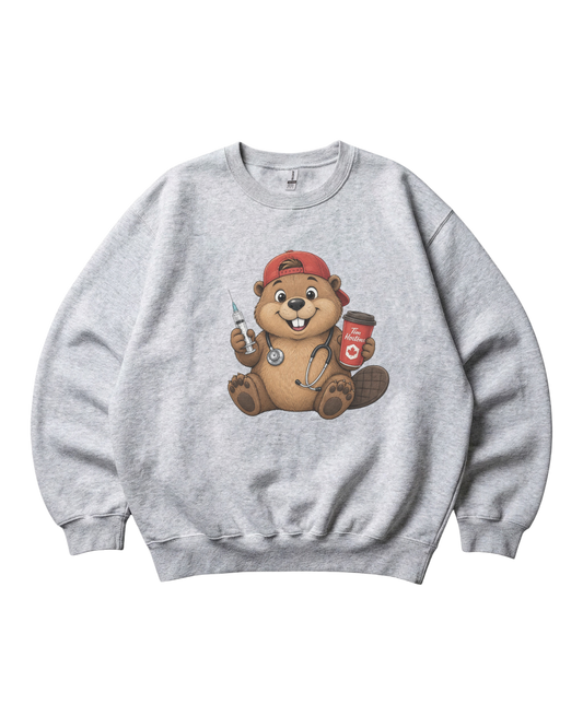 Nurse Beaver Crewneck Sweatshirt Unisex Sublimation