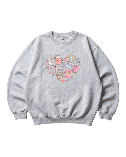 Healthcare Heart Crewneck Sweatshirt