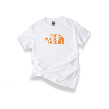 The Nurse Face T-shirt with Orange Design Unisex