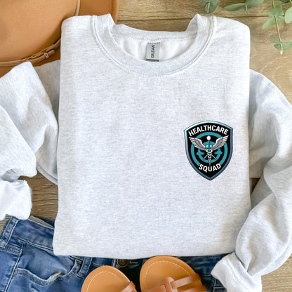 Healthcare Squad Badge Crewneck Sweatshirt Unisex