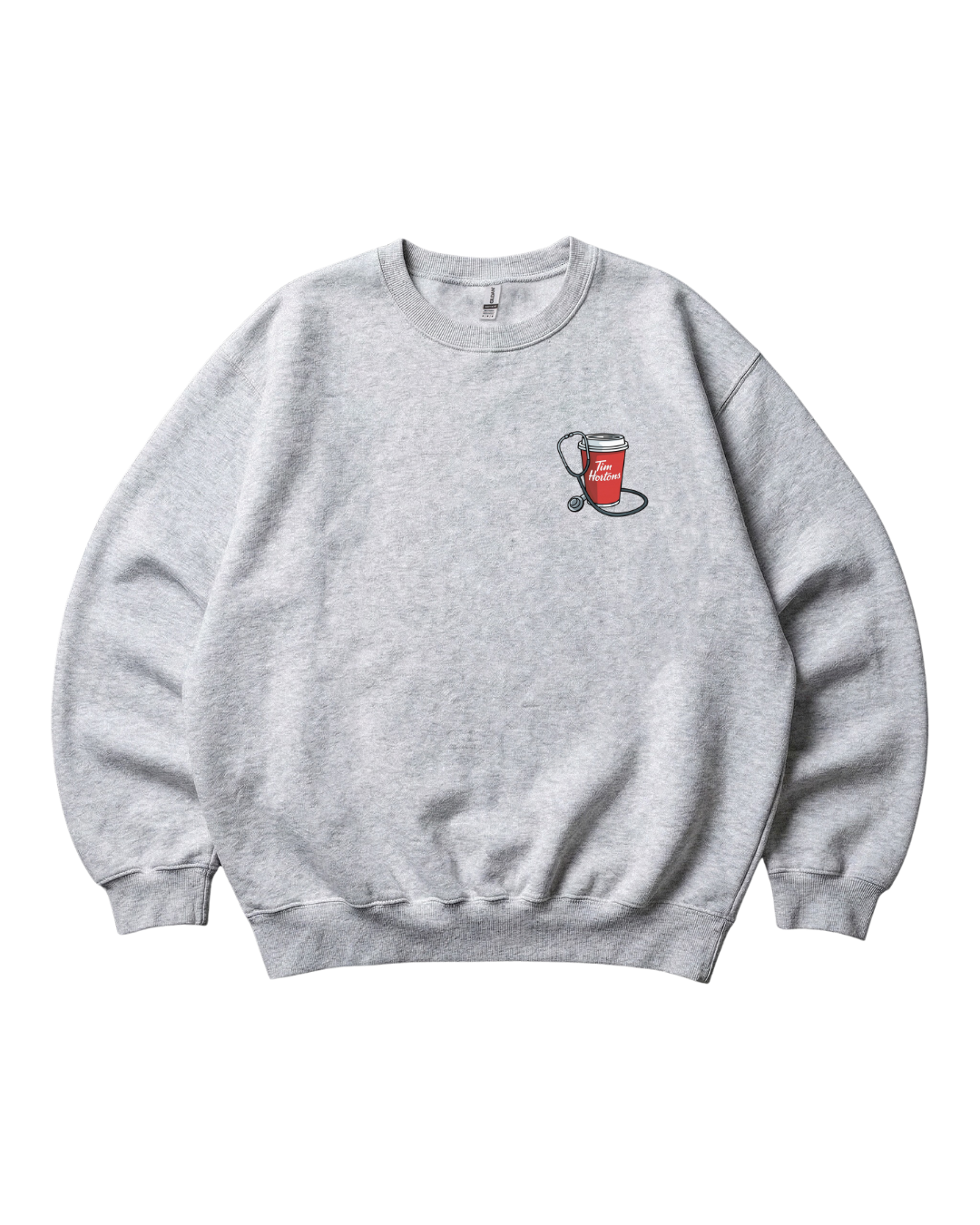Tims Coffee and Stethoscope Crewneck Sweatshirt Unisex