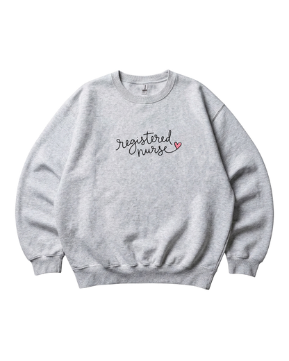 Registered Nurse Handwriting Crewneck Sweatshirt