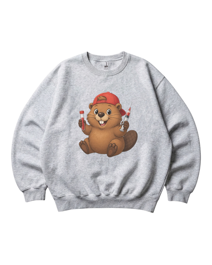 Phlebotomist Beaver Crewneck Sweatshirt Unisex Subimation