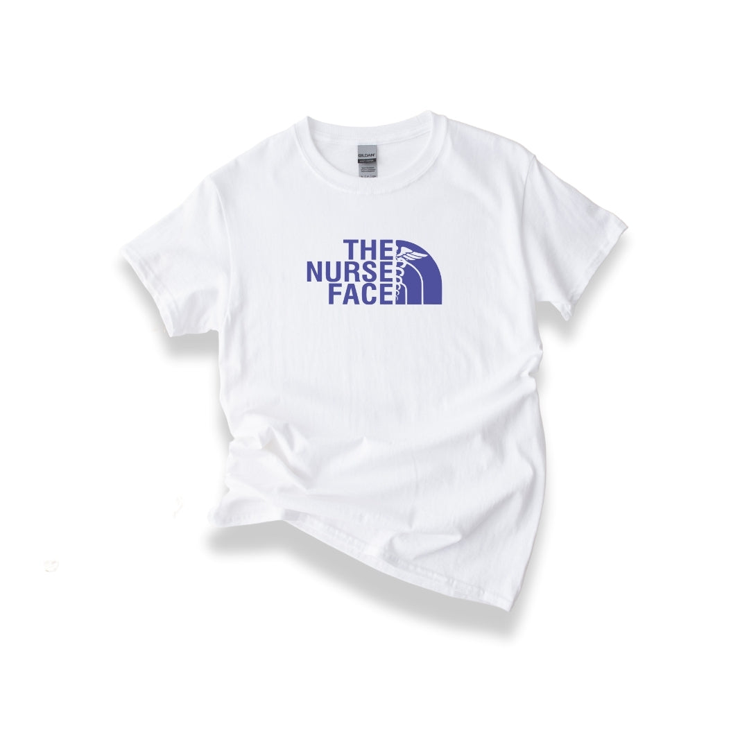 The Nurse Face T-shirt with Blue Design Unisex