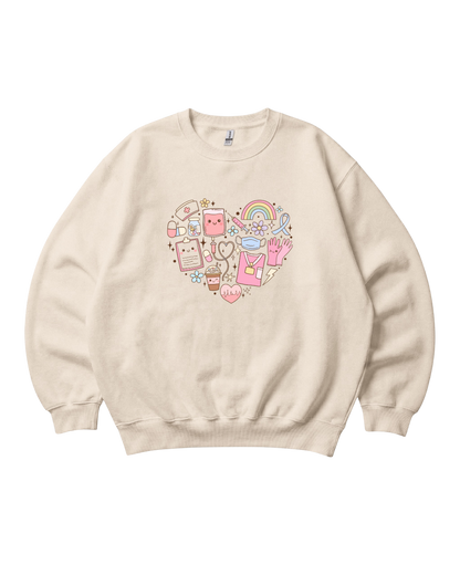 Healthcare Heart Crewneck Sweatshirt