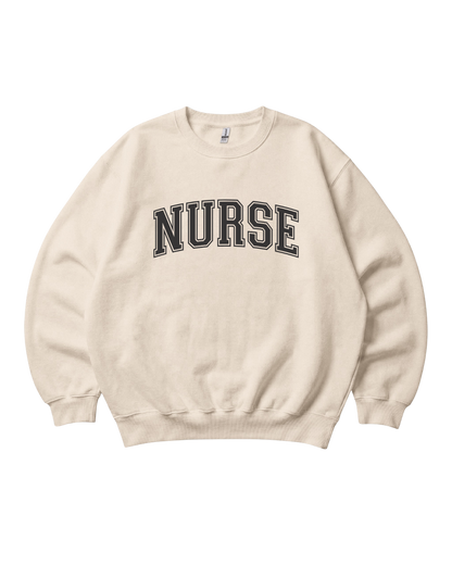 Nurse College Font Crewneck Sweatshirt Unisex