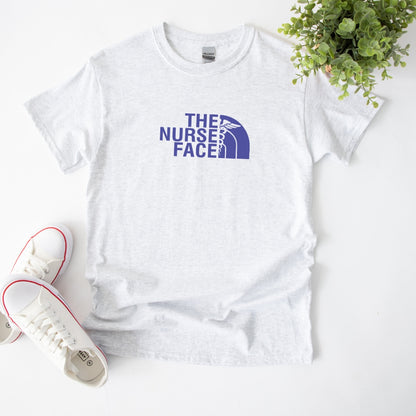 The Nurse Face T-shirt with Blue Design Unisex