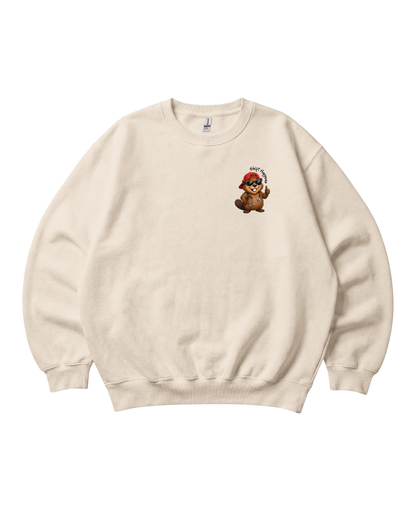 Shift Happens Beaver Design Crewneck Sweatshirt Unisex