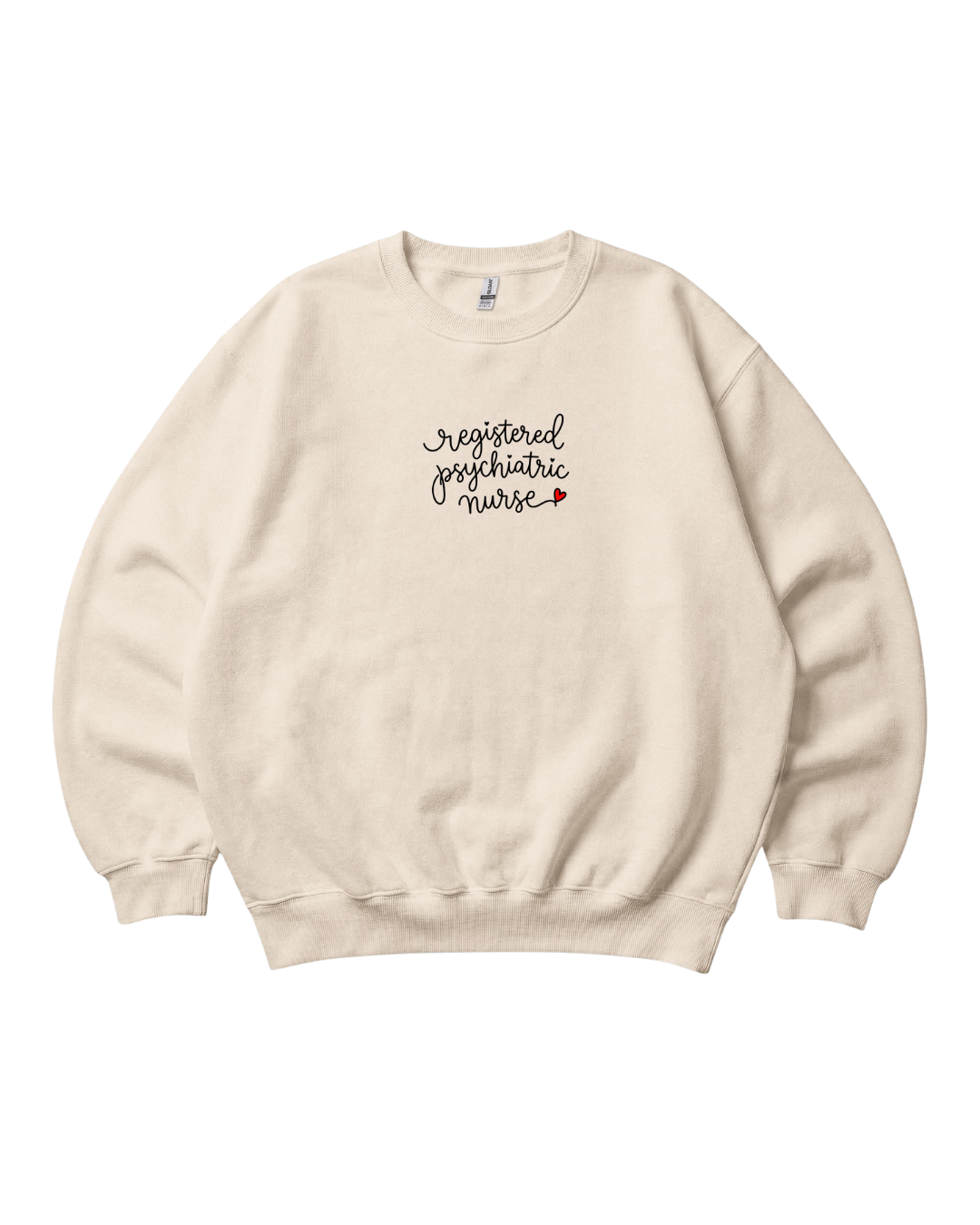 RPN Pysch Nurse Cursive Design Crewneck Sweatshirt