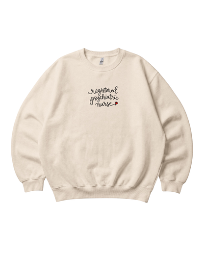 RPN Pysch Nurse Cursive Design Crewneck Sweatshirt