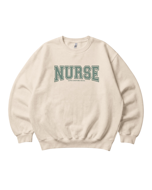 Nurse Love Inspire Heal Crewneck Sweatshirt Unisex