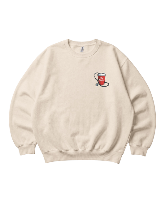 Tims Coffee and Stethoscope Crewneck Sweatshirt Unisex
