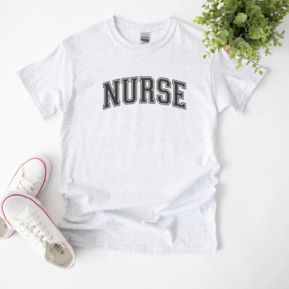 College Font "Nurse" Design Unisex T-shirt