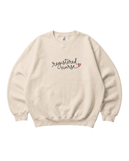 Registered Nurse Handwriting Crewneck Sweatshirt