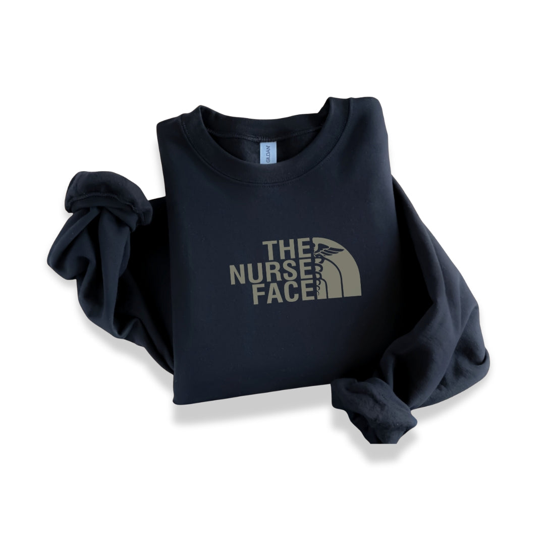 The Nurse Face Grey Crewneck Sweatshirt Unisex