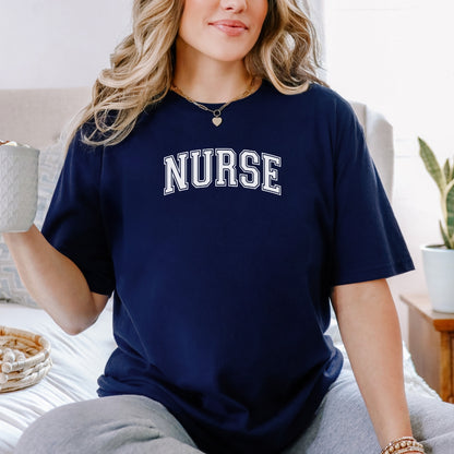 College Font "Nurse" Design Unisex T-shirt
