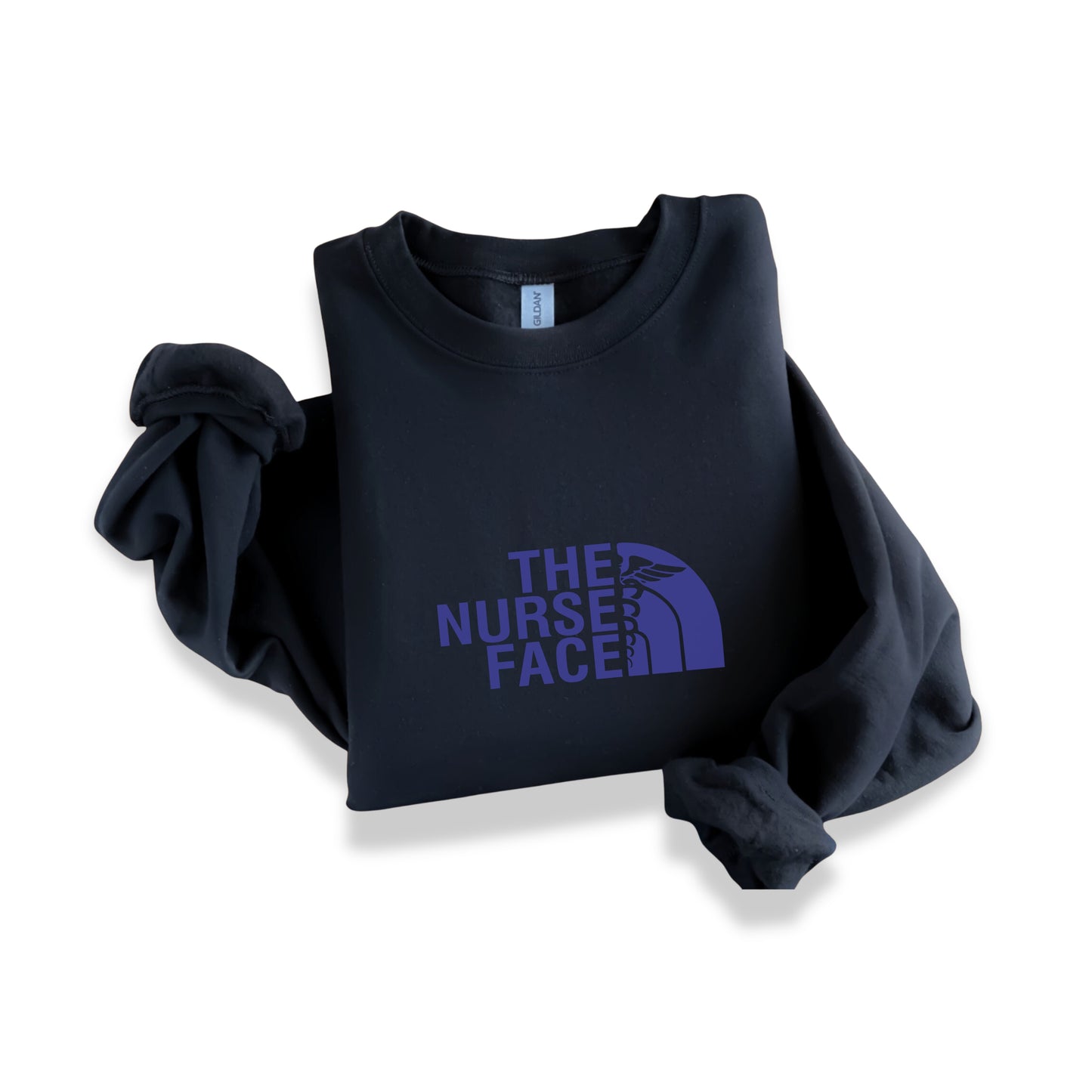 The Nurse Face Blue Crewneck Sweatshirt Unisex