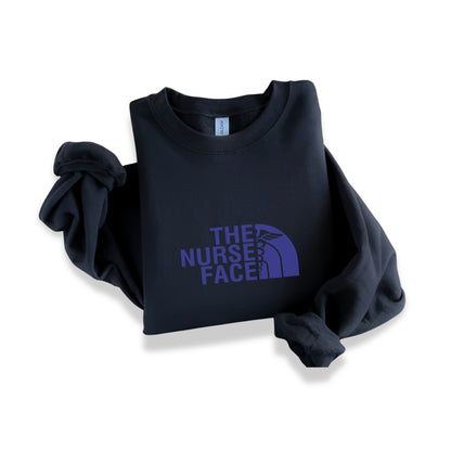 The Nurse Face Blue Crewneck Sweatshirt Unisex